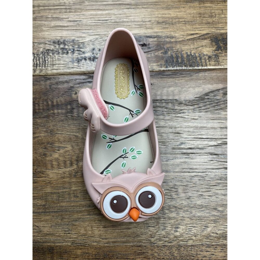 NEW Pale Pink Mini Melissa Owl Shoes 7 infant - Picture 2 of 9